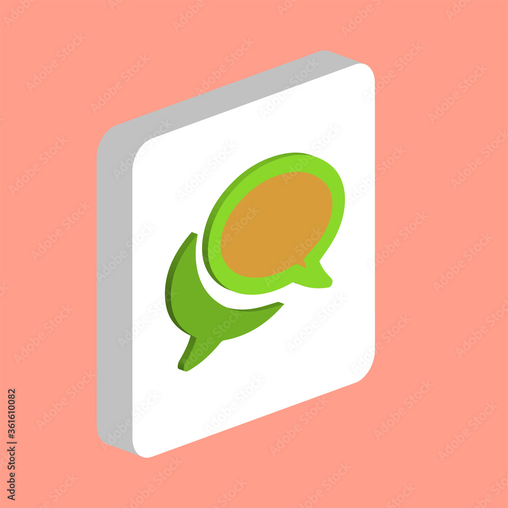 Poster chat, speech bubble simple vector icon. illustration symbol design template for web mobile ui elemen