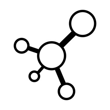chemical bond icon, line style