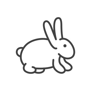 Rabbit outline icon. Vector Illustration.