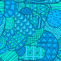 Abstract seamless pattern for girls, boys, clothes. Creative vector background with dots, geometric figures,stripes inscriptions.Funny wallpaper for textile and fabric. Fashion style. Colorful bright.