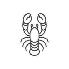 Lobster outline icon. Vector Illustration.