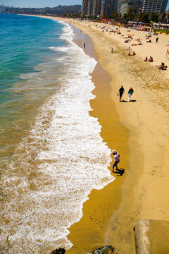 Quintay is a beautiful bay, aerial view of the beautiful beach in Chile. Close to Valpara&iacute;so, it's an incredible bay