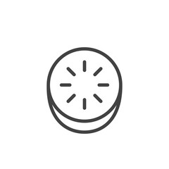 Fototapeta premium Kiwi outline icon. Vector Illustration.