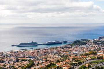 aerial view of the city of funchal