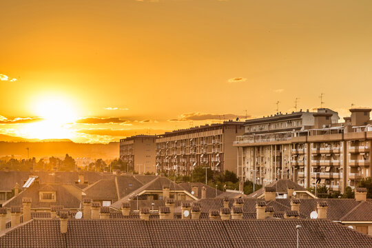 sunset in Sagunto, Valencia, Spain