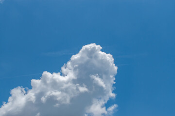 Clouds in blue sky background with copy space