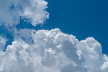 Fototapeta na wymiar Clouds in blue sky background with copy space
