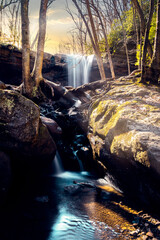 Beautiful waterfall landscape photography in Ohiopyle Pennslyvania