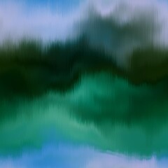 Vivid degrade blur ombre radiant surreal blurry saturated digital wavy ocean water seamless repeat raster jpg pattern swatch. Soft gentle subtle fuzzy soft out of focus blobs. © NinjaCodeArtist