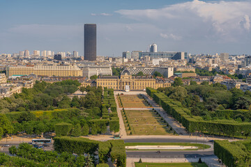 Paris, France - 25 06 2020: View of Paris from Eiffel Tower