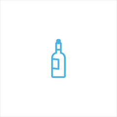 wine bottle icon flat vector logo design trendy