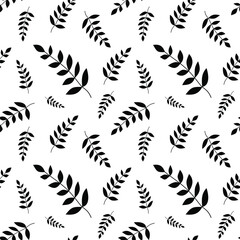 Classic plant pattern. Beauty in simplicity. Interesting vector for your design.