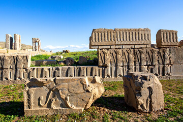 Ruins of the ancient Persian city of Persepolis near Shiraz, Iran
