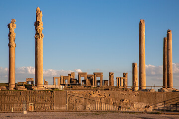 Ruins of the ancient Persian city of Persepolis near Shiraz, Iran