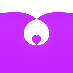 abstract background with purple ribbon