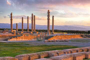 Ruins of the ancient Persian city of Persepolis near Shiraz, Iran