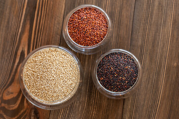 Obraz na płótnie Canvas Different kinds of quinoa