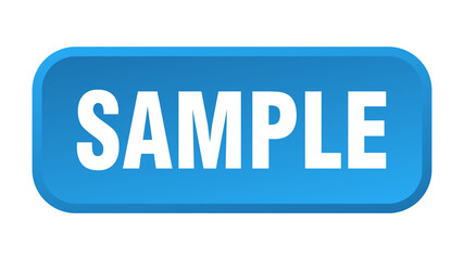 sample button. sample square 3d push button
