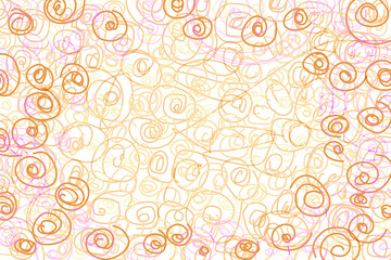 Abstract Line Drawing Pattern From Imagine On White Background.