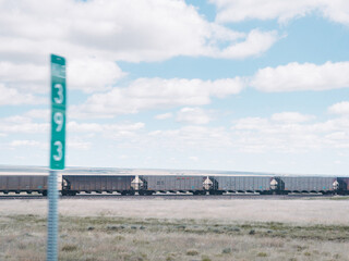 train goes down tracks mile marker