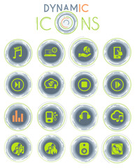 digital music dynamic icons