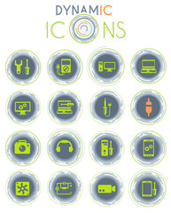 electronics repair icon set