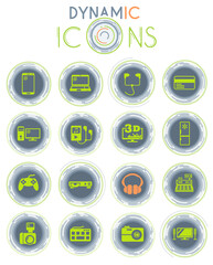 electronics supermarket icon set