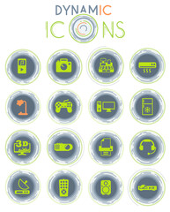 electronics supermarket icon set