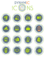 electronics supermarket icon set