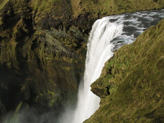 Skógafoss waterfall in wintertime, February, Iceland