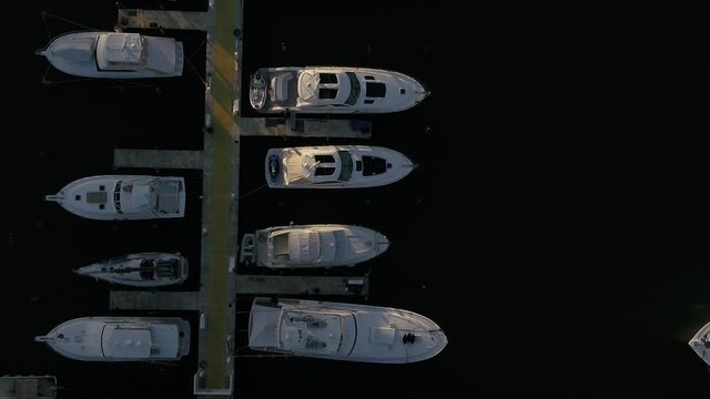 Aerial view of Miami Downtown Florida Drone in the city 