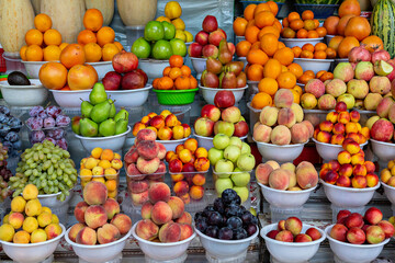 Variety of fruits in the market
