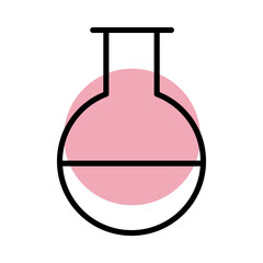 medical tube test flask laboratory line icon