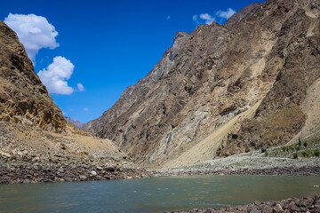 mountain landscape with blue sky