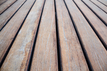 Wooden pier on the beach, copy space photo