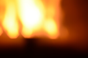 Blurry flames from the fire
