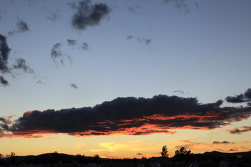 sunset in the outside of the city