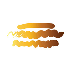 horizontal lines and waves creative design with brush stroke degradient style