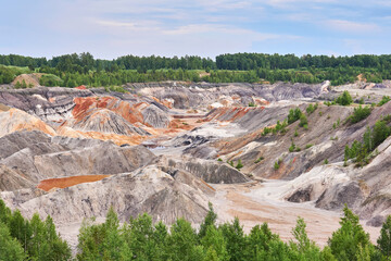 Fototapeta premium post-industrial landscape - erosion at the place of mining