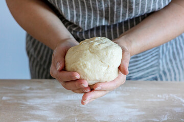 yeast dough and human arms