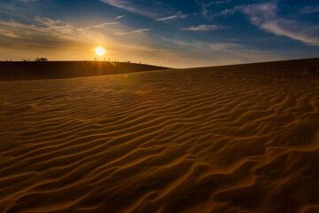 Fototapeta na wymiar Red sand dunes in Vietnam
