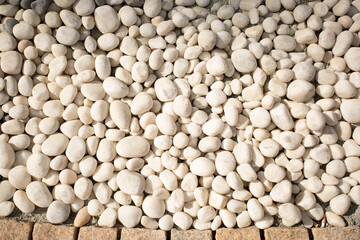 Texture of white stones or pebbles