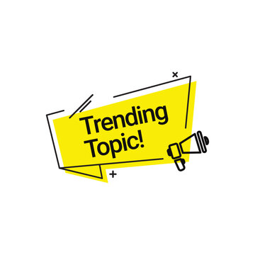 Trending topic icon design template.