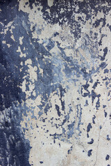 Texture with blue  and white color. Cracked wall texture background.