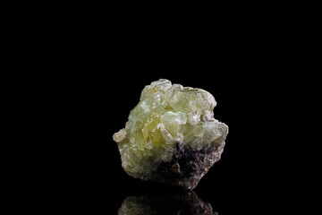 macro stone mineral fluorite on a black background