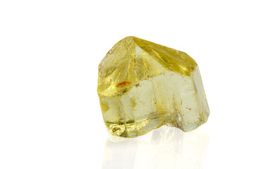 macro stone mineral apatite on a white background