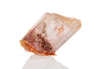 macro stone mineral quartz on a white background