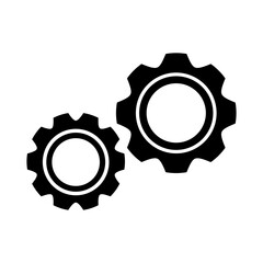 gears machine silhouette style icon