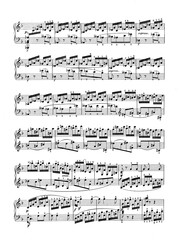 Music note sheet. Top view.