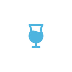 wine glass icon flat vector logo design trendy